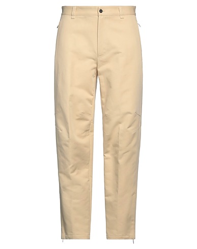LANVIN Casual trouser Beige 100% Cotton, Buffalo Horn, Natural rubber