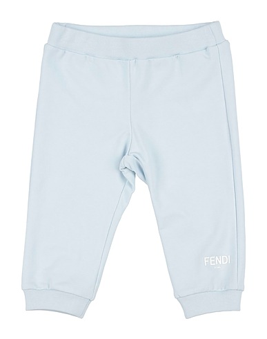 FENDI Casual pants Sky blue 93% Cotton, 7% Elastane