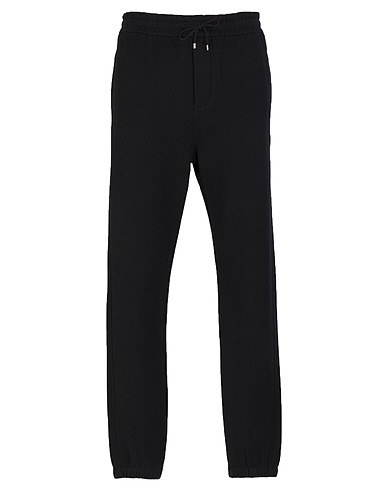 SAINT LAURENT Casual trouser Black 100% Cotton, Cow leather