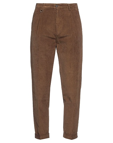 PAOLO PECORA Pantalone Marrone 98% Cotone, 2% Elastan