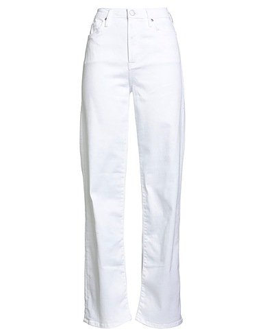 TRUE RELIGION Denim pants BIANCO 70% Cotton, 14% Lyocell, 14% Polyester, 2% Elastane