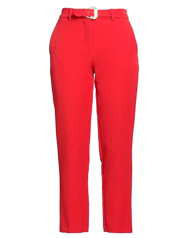 VERSACE JEANS COUTURE Casual trouser Red 93% Polyester, 7% Elastane