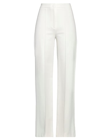 CARACTÈRE Casual trouser White 65% Viscose, 30% Polyamide, 5% Elastane