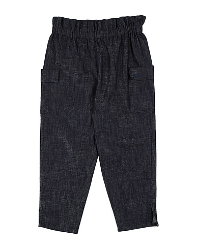 EMPORIO ARMANI Casual trouser Midnight blue 66% Cotton, 28% Viscose, 4% Metallic fiber, 2% Polyamide