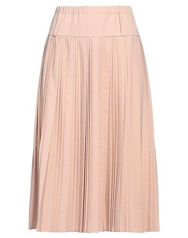 VICOLO Midi skirt Beige 70% Polyester, 23% Viscose, 7% Elastane