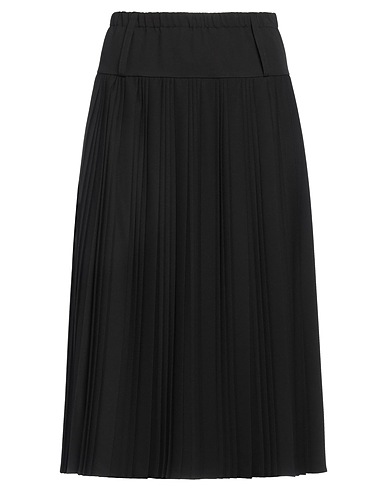 VICOLO Midi skirt Black 70% Polyester, 23% Viscose, 7% Elastane