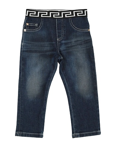 VERSACE YOUNG Denim pants Blue 95% Cotton, 3% Elastomultiester, 2% Elastane, Polyester, Polyamide