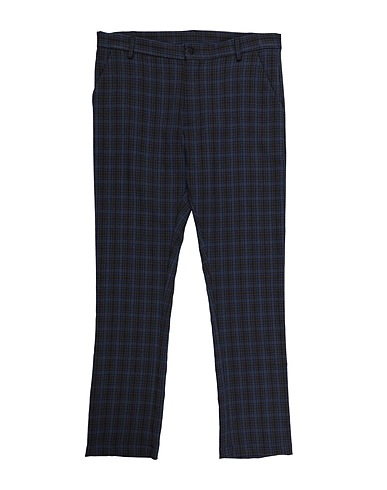 MANUEL RITZ Casual trouser Navy blue 79% Polyester, 19% Rayon, 2% Elastane