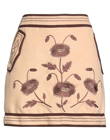 ANTIK BATIK Mini skirt Beige 55% Polyester, 45% Wool