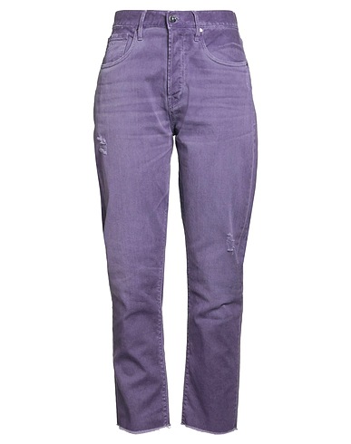 CYCLE Denim pants Purple 98% Cotton, 2% Elastane