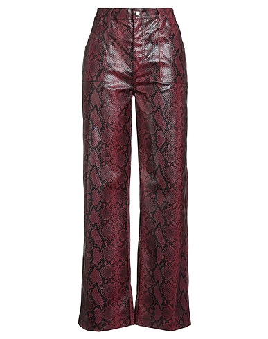 WEILI ZHENG Casual pants Plum 100% Polyurethane