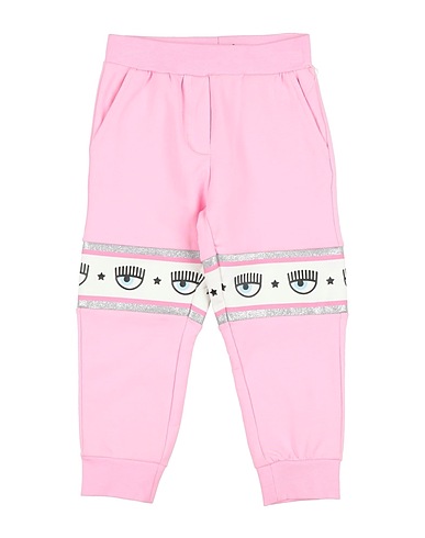 CHIARA FERRAGNI Casual trouser Pink 95% Cotton, 5% Elastane