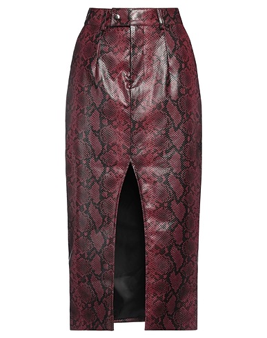 WEILI ZHENG Midi skirt Plum 100% Polyurethane