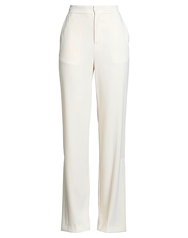 TWINSET Casual pants Ivory 98% Polyester, 2% Elastane