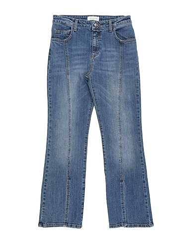 GAëLLE Paris Denim trousers Blue 99% Cotton, 1% Elastane
