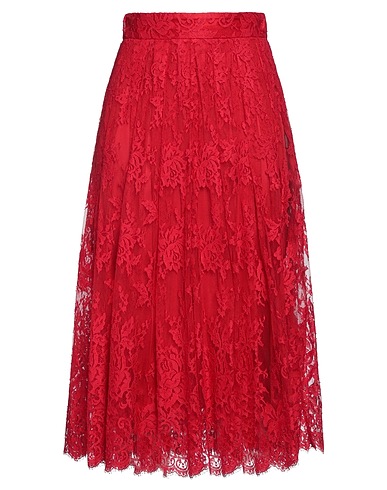 DOLCE&GABBANA Gonna midi Rosso 59% Cotone, 41% Poliammide