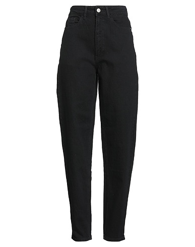 VILA Denim trousers Black 79% Cotton, 20% Recycled cotton, 1% Elastane