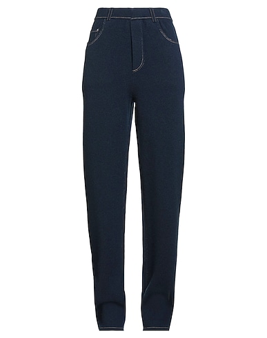 NOTSHY Casual trouser Navy blue 100% Cashmere, Polyamide, Elastane