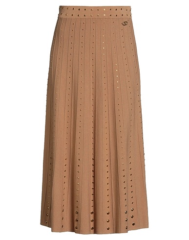 TWINSET Jupe mi-longue Camel 60% Viscose, 26% Polyester, 14% Polyamide