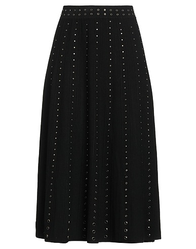TWINSET Midi skirt Black 60% Viscose, 26% Polyester, 14% Polyamide