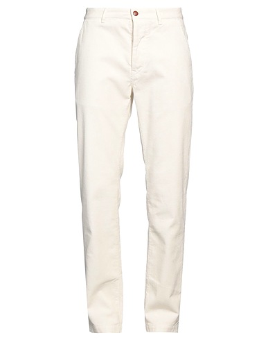 TELA GENOVA Casual trouser Off white 100% Cotton
