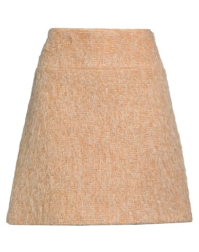 FAY Mini skirt Sand 33% Wool, 32% Polyester, 18% Mohair wool, 17% Alpaca wool