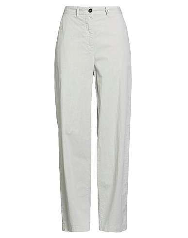 MYTHS Casual trouser Light grey 76% Cotton, 15% Polyester, 6% Linen, 3% Elastane