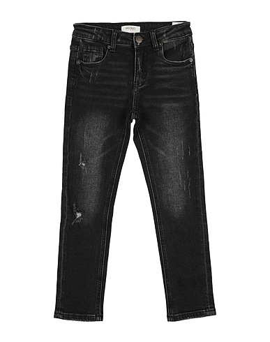 VICOLO Denim trousers GIRL Black 98% Cotton, 2% Elastane