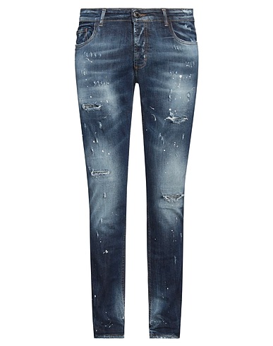 LES HOMMES Denim pants Blue 98% Cotton, 2% Elastane, Polyester