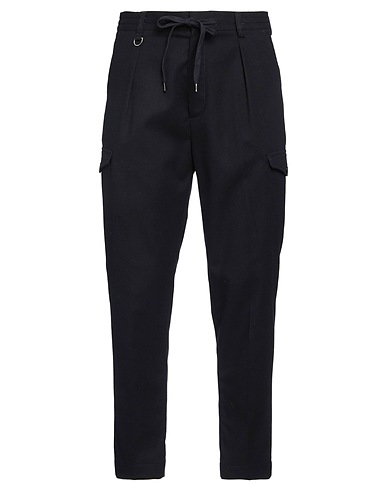 PAOLO PECORA Casual pants Midnight blue 64% Polyester, 34% Viscose, 2% Elastane