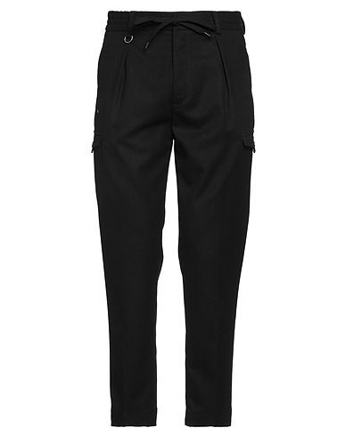 PAOLO PECORA Casual pants Black 64% Polyester, 34% Viscose, 2% Elastane