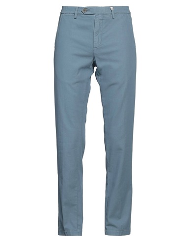 MYTHS Casual pants Pastel blue 100% Cotton