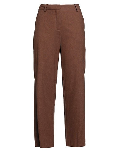 ALYSI Pantalone CRÈME Marrone 34% Viscosa, 33% Poliestere, 32% Lana, 1% Elastan
