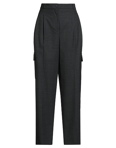 SEMICOUTURE Casual pants Charcoal 53% Polyester, 43% Virgin Wool, 4% Elastane