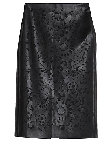 SEVENTY VENEZIA Midi skirt Black 100% Polyester