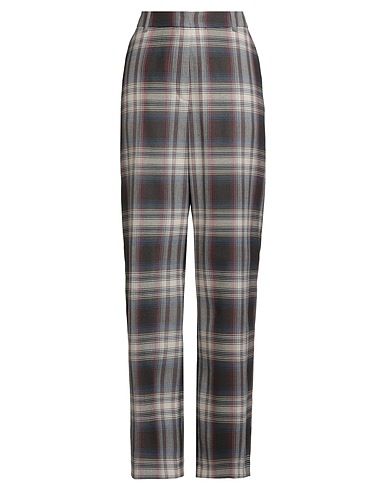 JULIA JUNE Casual trouser Dark brown 62% Polyester, 35% Viscose, 3% Elastane
