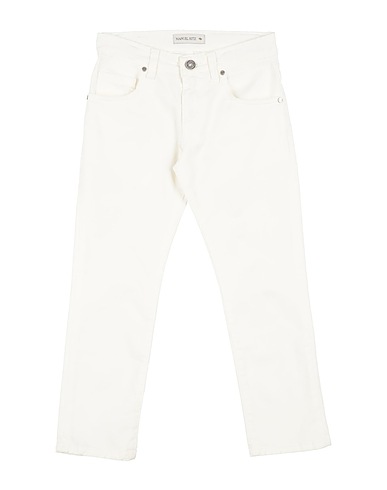 MANUEL RITZ Casual pants White 97% Cotton, 3% Elastane