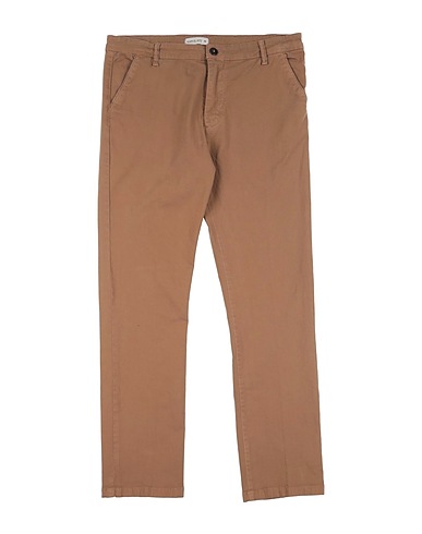 MANUEL RITZ Casual trouser Brown 98% Cotton, 2% Elastane