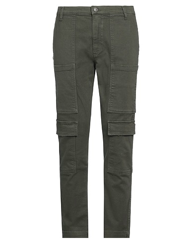 GREY DANIELE ALESSANDRINI Casual παντελόνι Σκούρο πράσινο 97% Βαμβάκι, 3% Ελαστάνη