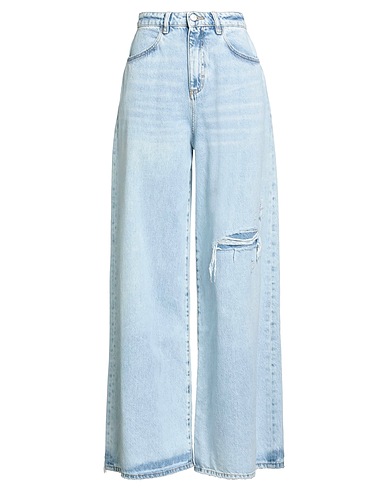 ICON DENIM Denim trousers Blue 100% Cotton