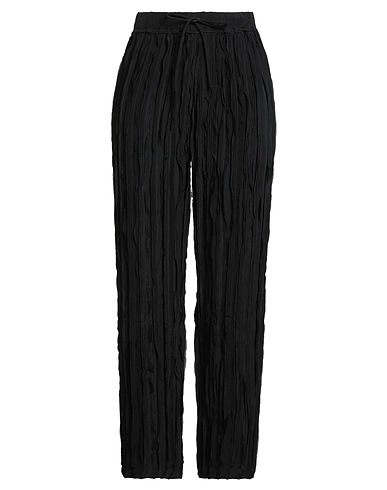 ALYSI Casual trouser CRÈME Black 100% Viscose