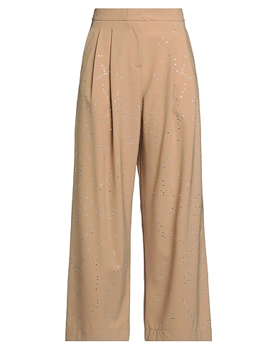 ALYSI Casual trouser CHOCOLAT Sand 53% Polyester, 43% Virgin Wool, 4% Elastane