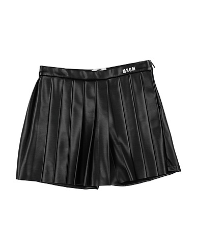 MSGM 쇼츠 & 버뮤다 블랙 100% 폴리우레탄