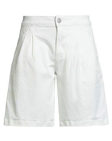 TRUE RELIGION Denim shorts White 99% Cotton, 1% Elastane