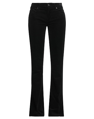 7 FOR ALL MANKIND Flared pant NERO 56% Cotton, 37% Modal, 6% Polyester, 1% Elastane