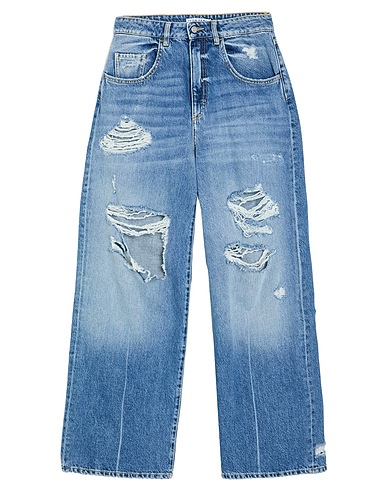 ICON DENIM Denim trousers Blue 100% Cotton
