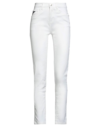 YES ZEE by ESSENZA Denim trousers Ivory 98% Cotton, 2% Elastane