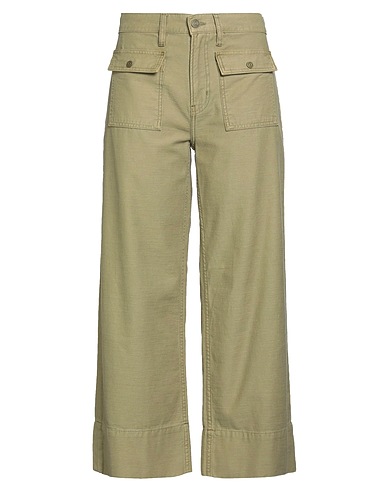 FRAME Casual trouser Sage green 100% Cotton