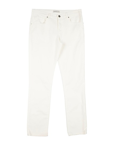 MANUEL RITZ Casual trouser White 97% Cotton, 3% Elastane