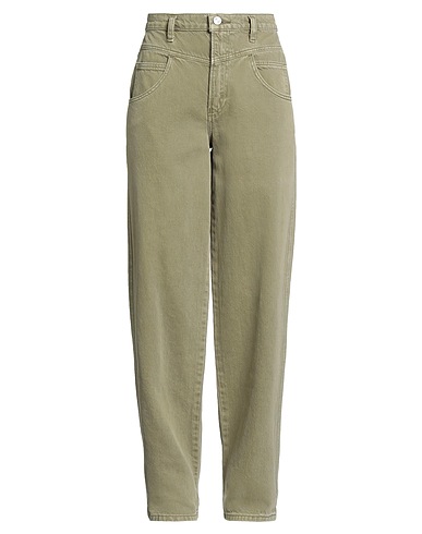FRAME Denim trousers Sage green 100% Cotton
